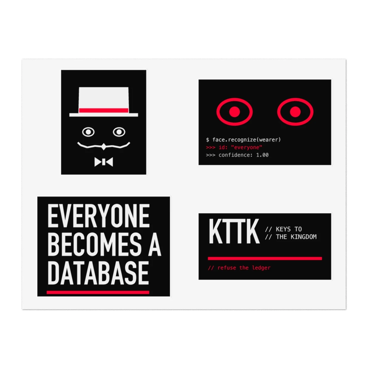EVERYONE BECOMES A DATABASE — STICKER PACK